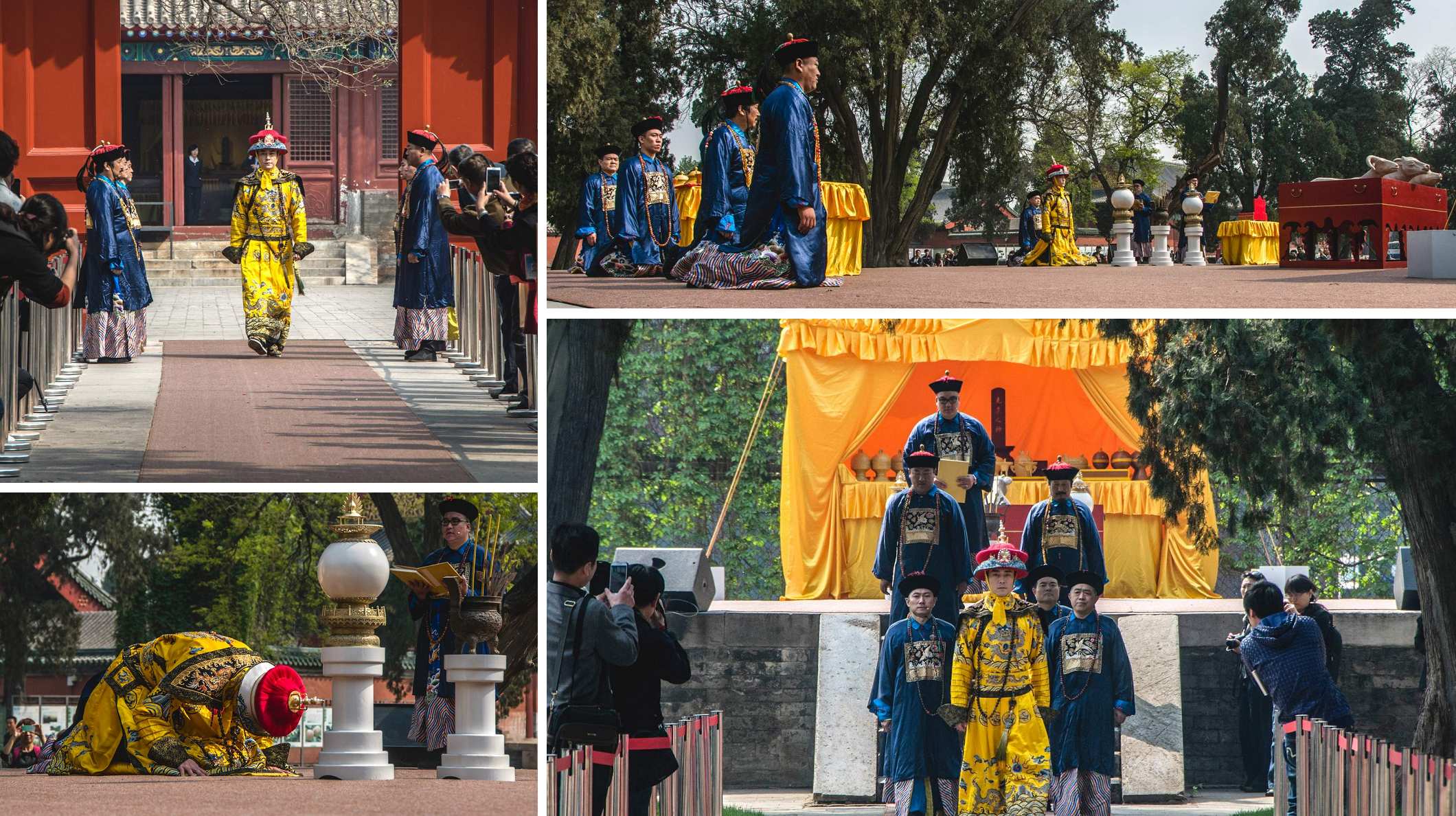 今人在先農壇現場模擬天子祭農的歷史場景