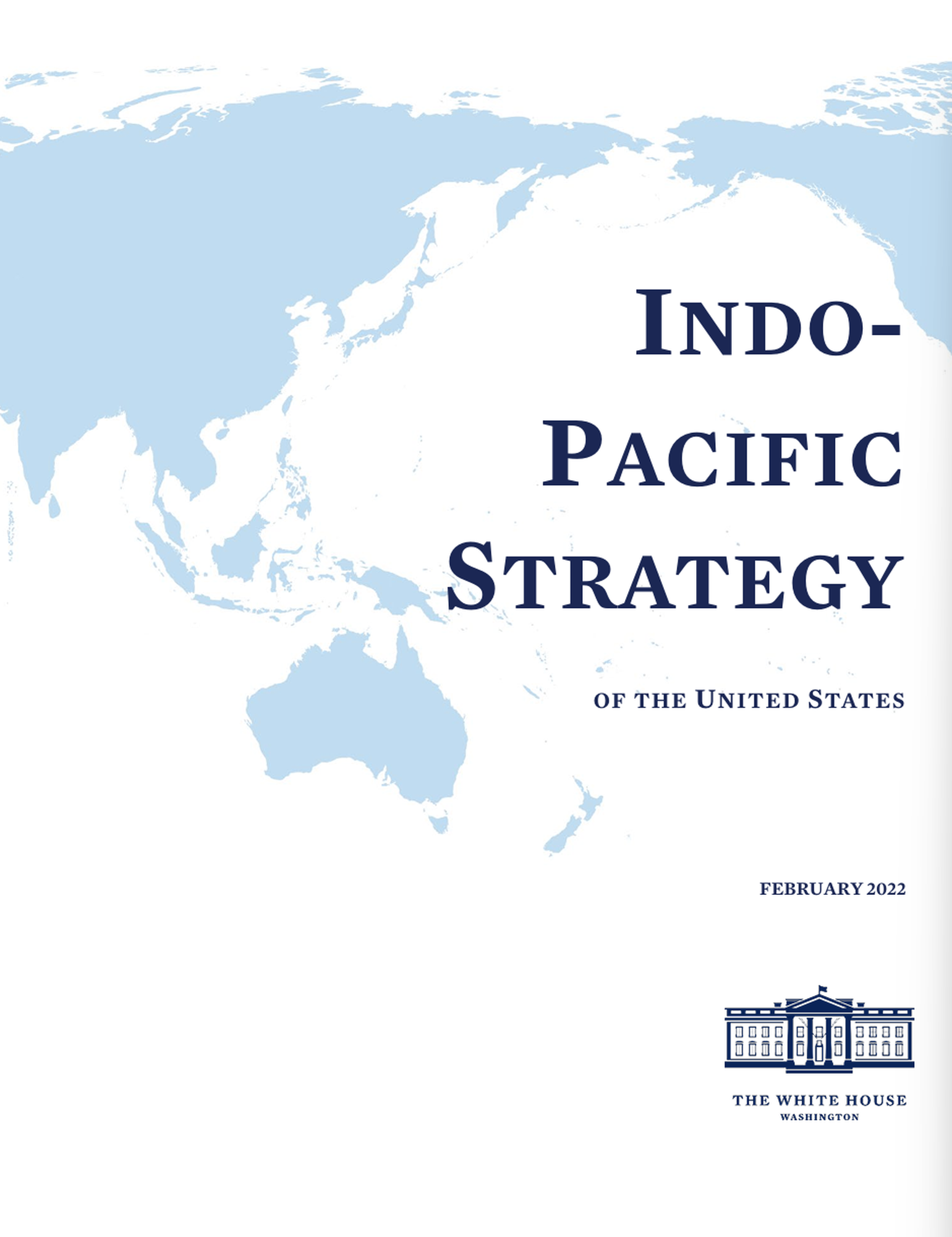2022年2月11日美國拜登政府公布的《美國印太戰略》（Indo-Pacific Strategy of the United States）文件封面。